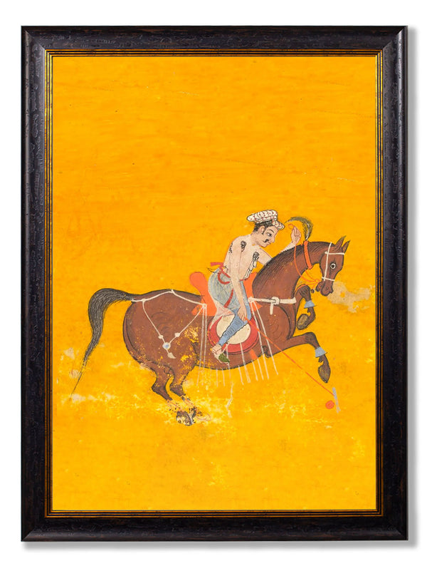 c.17th Century Indian Polo Players Triptych
