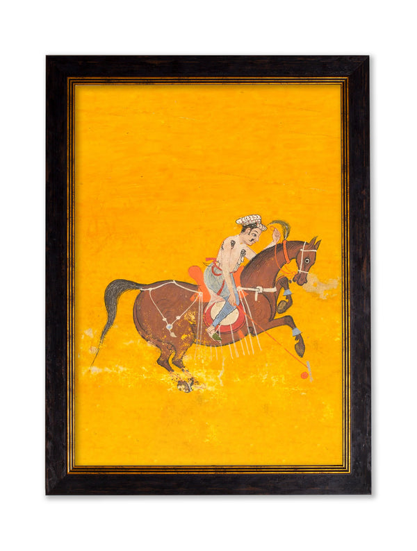 c.17th Century Indian Polo Players Triptych