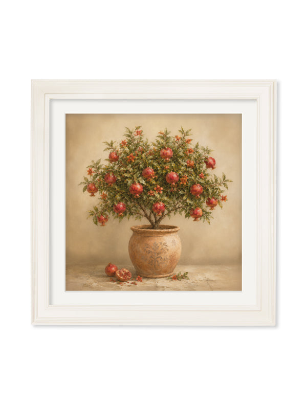 The Pomegranate Tree - Cream Hurstwood Square Frame