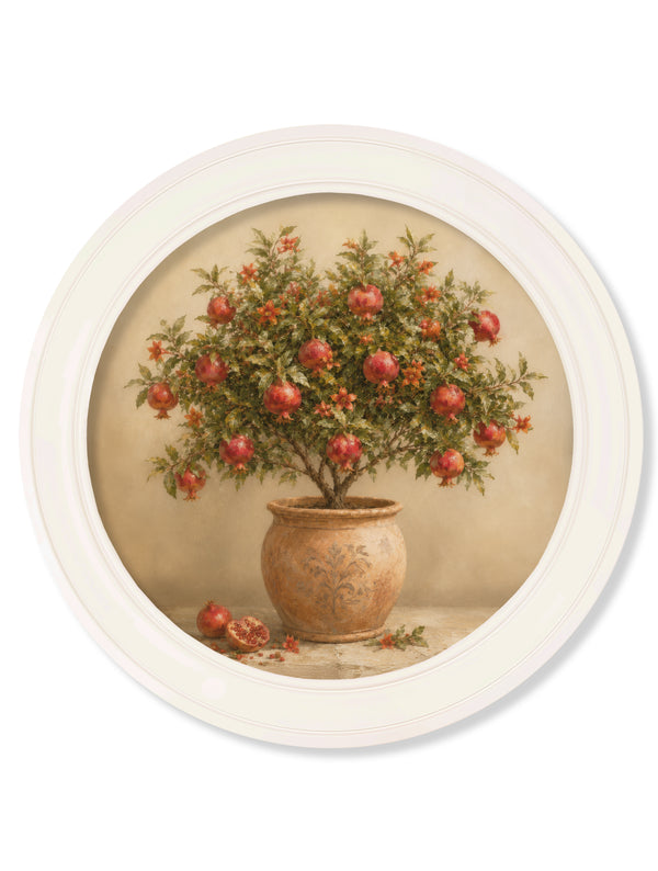 The Pomegranate Tree - Oxford Strong White Round Frame