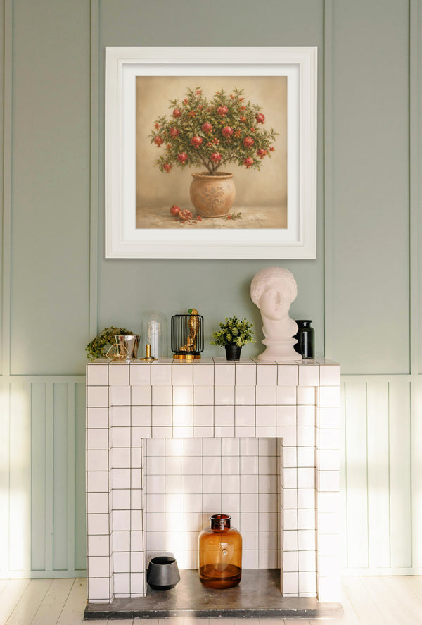 The Pomegranate Tree - Cream Hurstwood Square Frame