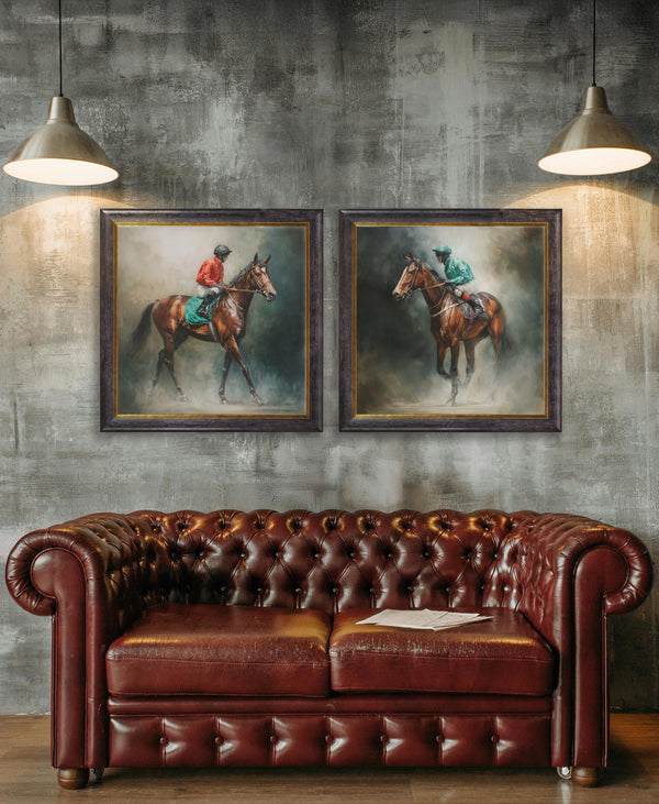 The Irish Racehorses - Oxford Square Frame