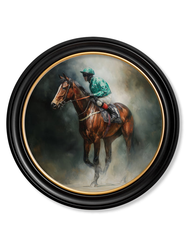 The Irish Racehorses - Oxford Round Frame