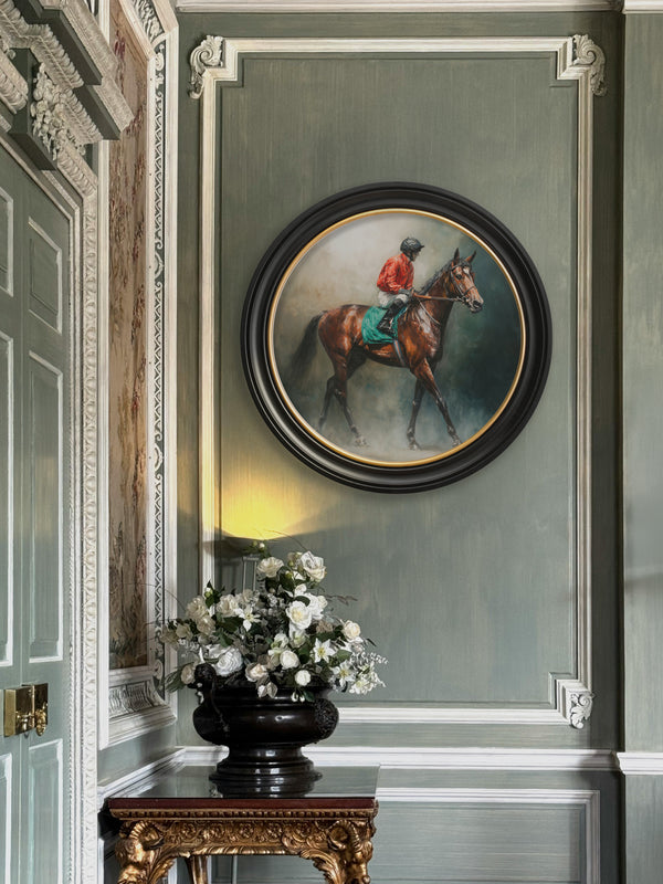 The Irish Racehorses - Oxford Round Frame