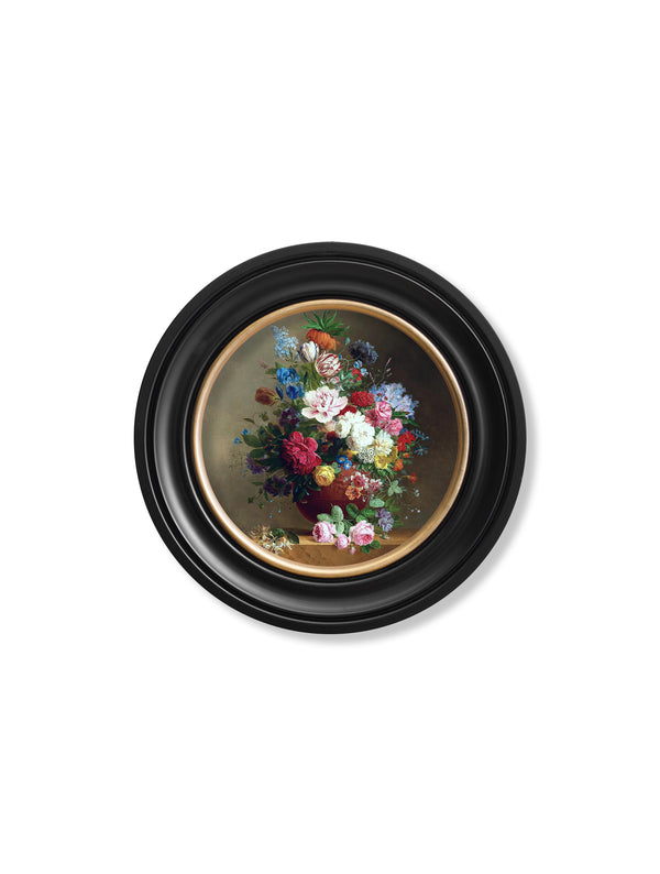 c.1812 Still Life of Flowers - Round