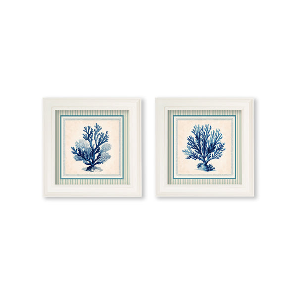 Blue Sea Coral - Cream Hurstwood Square Frame
