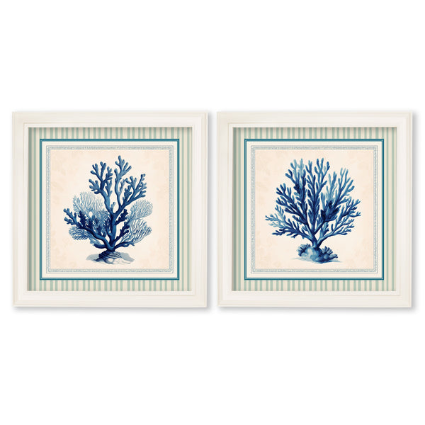 Blue Sea Coral - Cream Hurstwood Square Frame