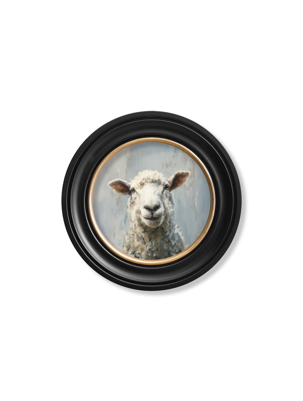 The Jolly Sheep - Oxford Round Frame