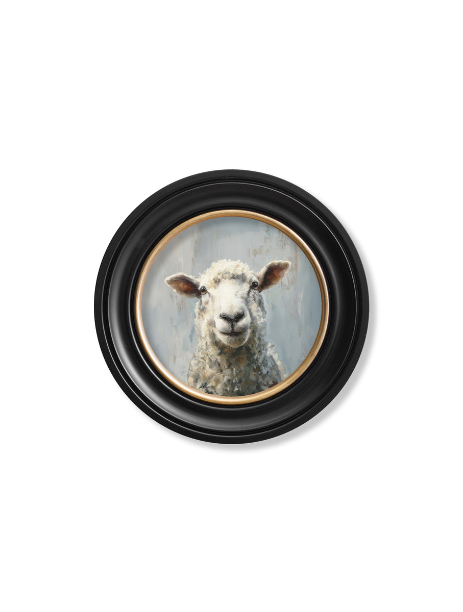 The Jolly Sheep - Oxford Round Frame – T A Interiors