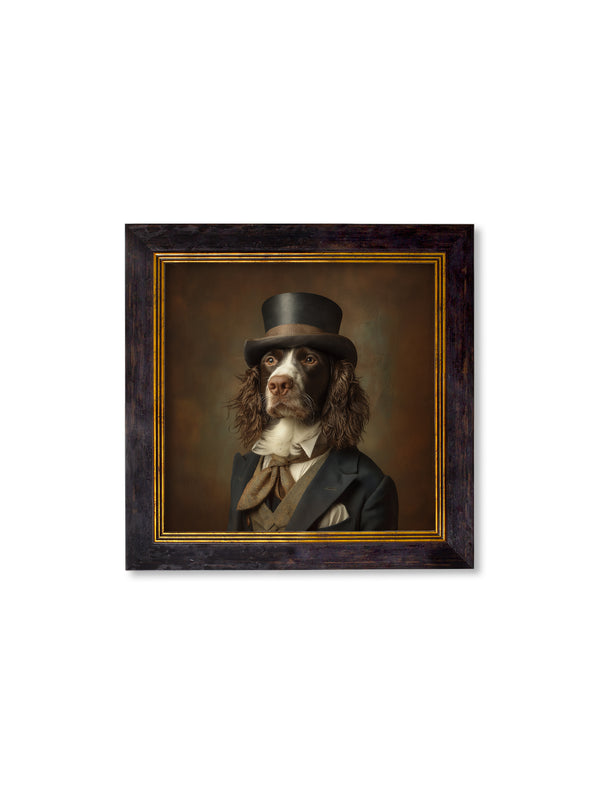 Duke Springly - Gentleman Springer Spaniel Oxford Square Frame