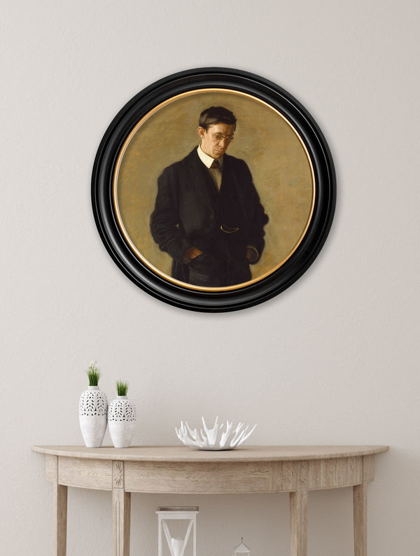 c.1900 The Thinker - Thomas Eakins - Round Frame