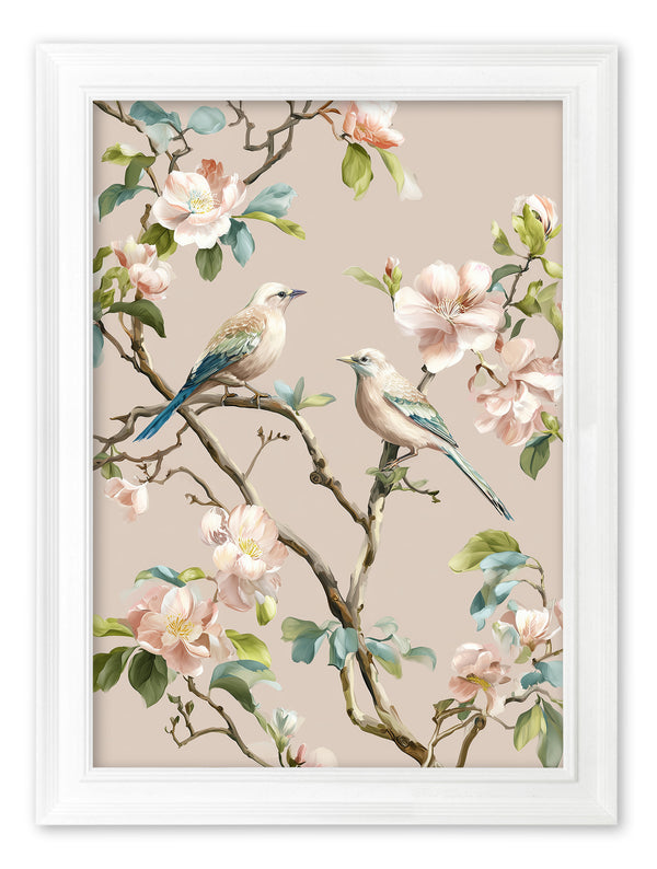 Blossom Songbirds - White Hurstwood Frame