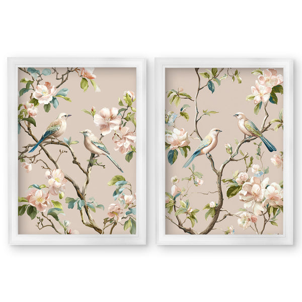 Blossom Songbirds - White Hurstwood Frame