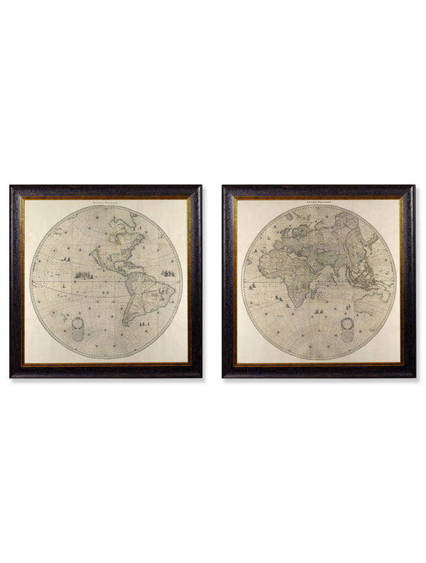 c.1660 Map of the World in Two Hemispheres