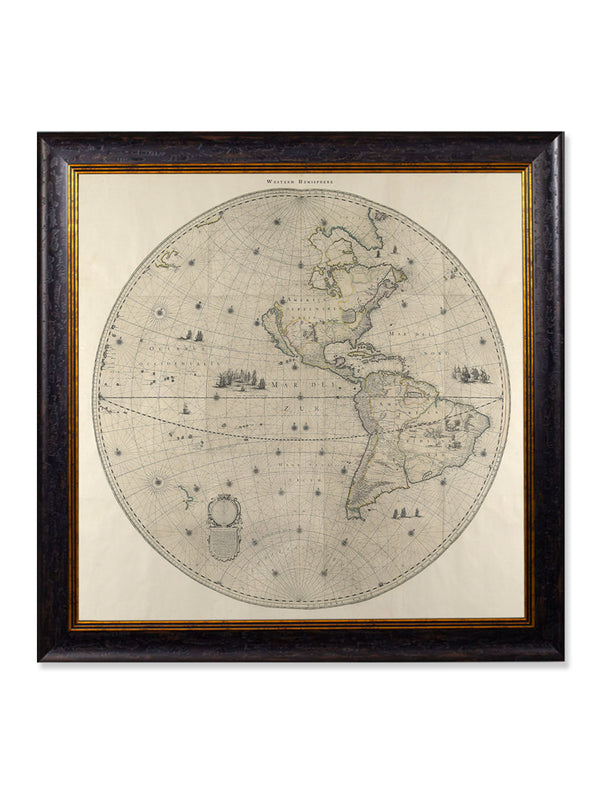 c.1660 Map of the World in Two Hemispheres