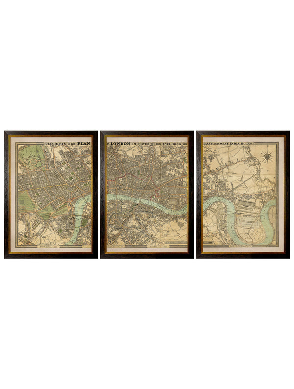 c.1827 London Triptych Map