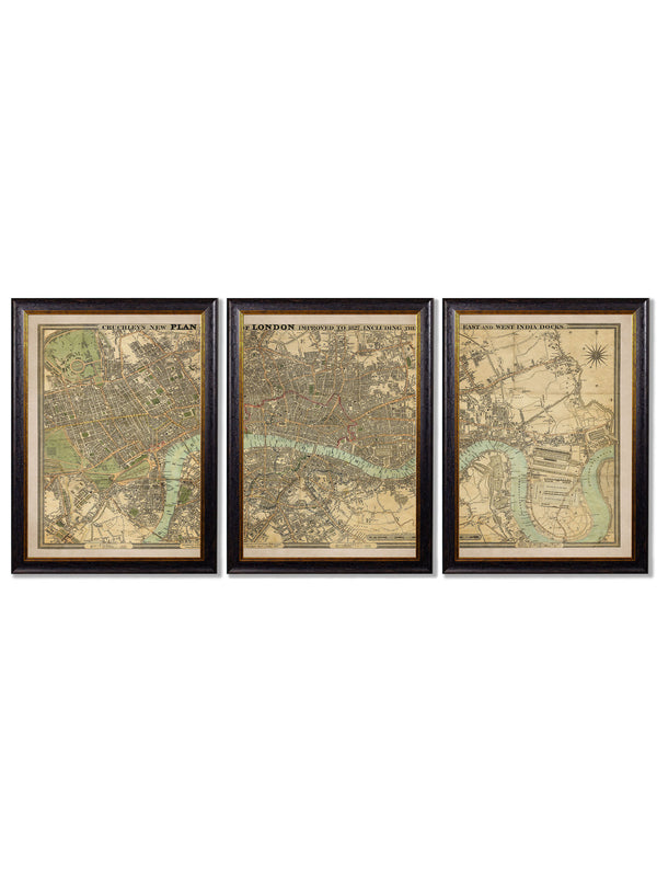 c.1827 London Triptych Map