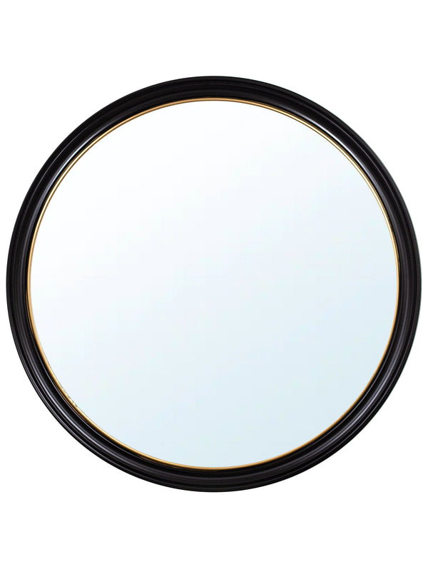 Round Mirror - Black and Gold