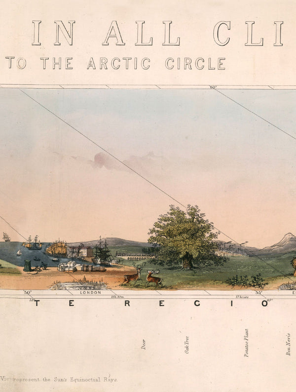 c.1852 View of Nature in all Climates - From the Equator to the Arctic Circle - The Weird & Wonderful